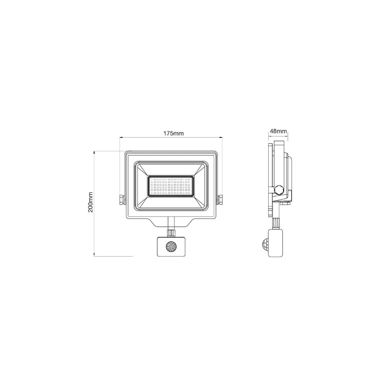 Noxion LED Strålkastare Beamy G3 50W 5500lm 110D - 830 Varm Vit | IP44 - Rörelse- och Ljussensor - Symmetrisk
