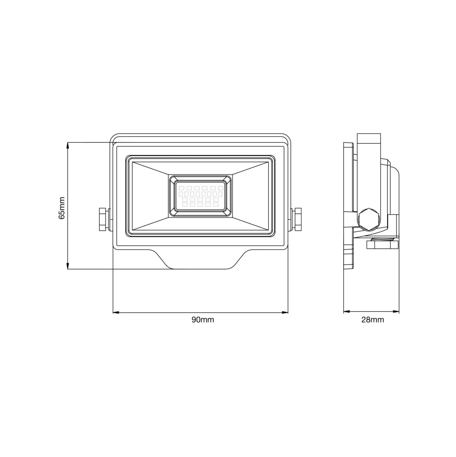 Noxion LED Strålkastare Beamy G3.1 Svart 10W 1100lm 100D - 840 Kallvit | IP65 - Symmetrisk