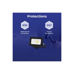 Noxion LED Strålkastare Beamy G3.1 Svart 10W 1100lm 100D - 830 Varm Vit | IP65 - Symmetrisk