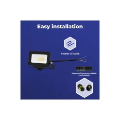 Noxion LED Strålkastare Beamy G3.1 Svart 10W 1100lm 100D - 830 Varm Vit | IP65 - Symmetrisk