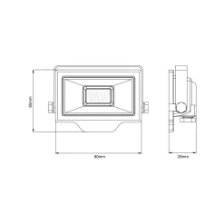 Noxion LED Strålkastare Beamy G3.1 Svart 10W 1100lm 100D - 830 Varm Vit | IP65 - Symmetrisk