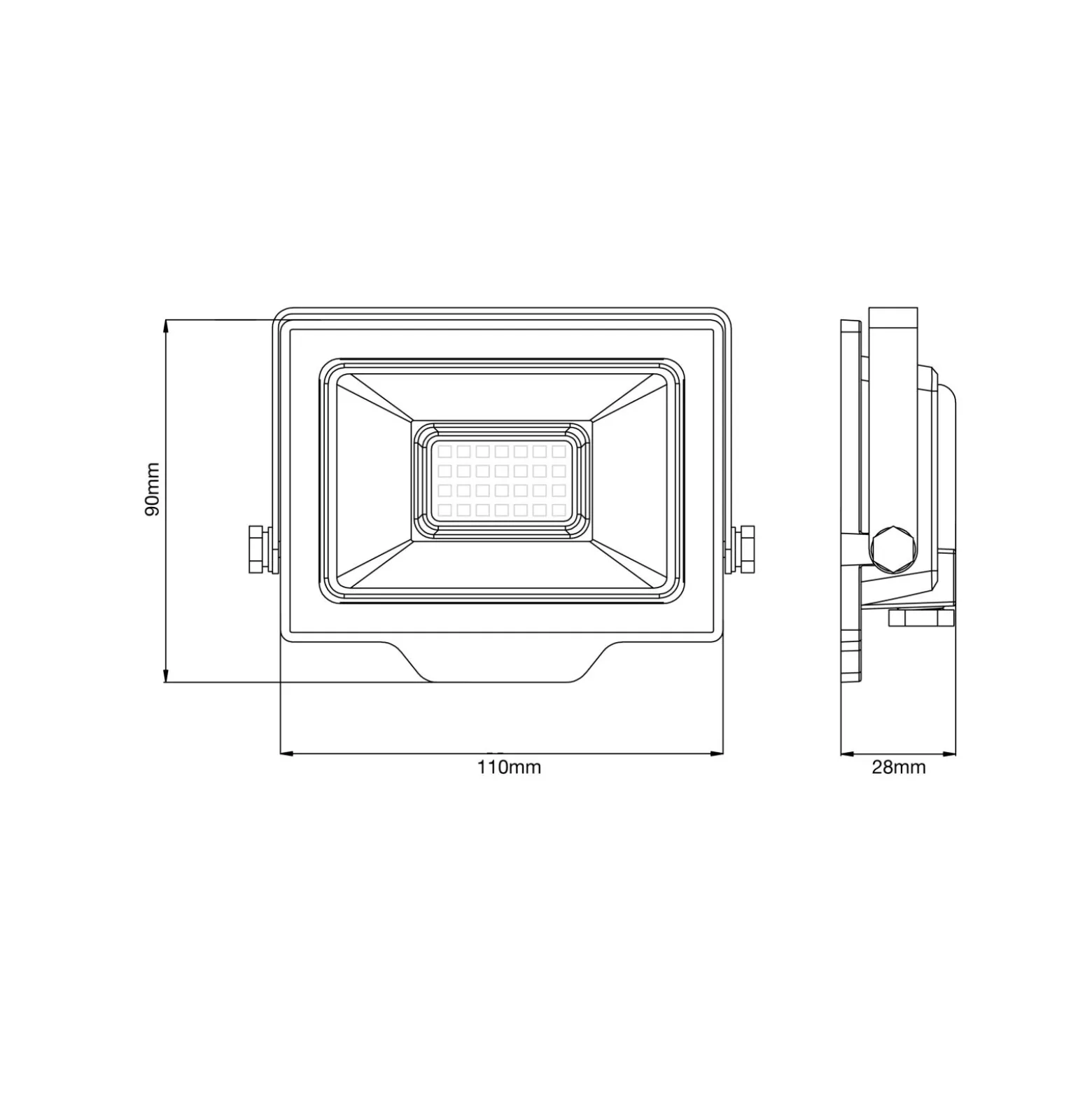 Noxion LED Strålkastare Beamy G3.1 Svart 20W 2200lm 100D - 840 Kallvit | IP65 - Symmetrisk