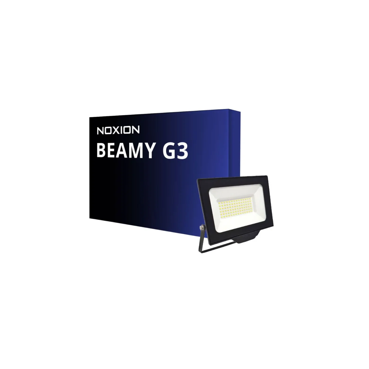 Noxion LED Strålkastare Beamy G3.1 Svart 50W 5500lm 110D - 830 Varm Vit | IP65 - Symmetrisk