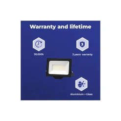 Noxion LED Strålkastare Beamy G3.1 Svart 50W 5500lm 110D - 830 Varm Vit | IP65 - Symmetrisk