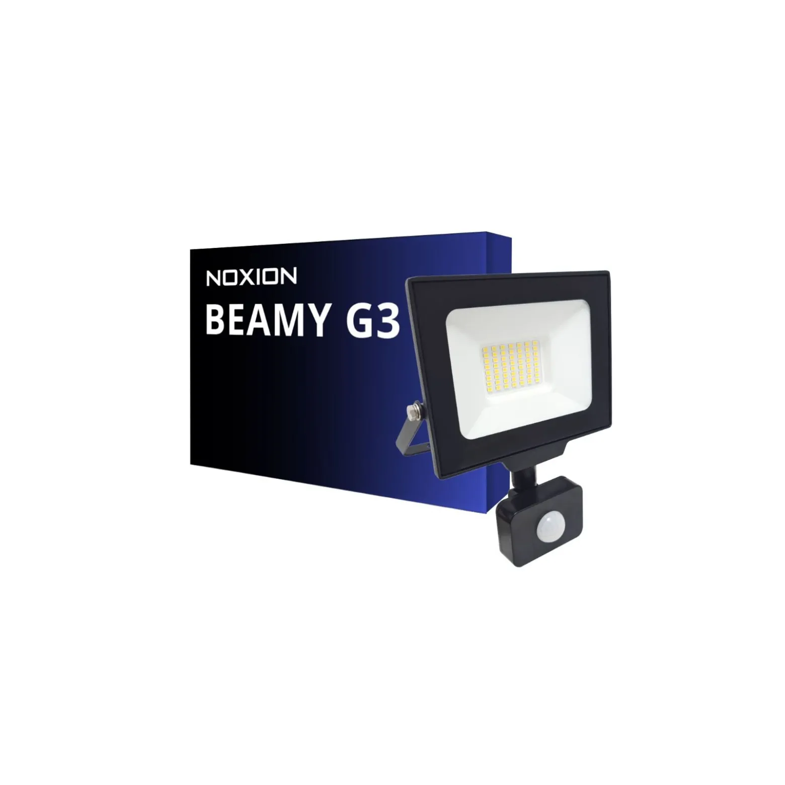 Noxion LED Strålkastare Beamy G3.1 Svart 30W 3300lm 110D - 830 Varm Vit | IP44 - Rörelse- och Ljussensor - Symmetrisk