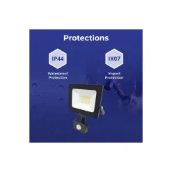 Noxion LED Strålkastare Beamy G3.1 Svart 30W 3300lm 110D - 830 Varm Vit | IP44 - Rörelse- och Ljussensor - Symmetrisk