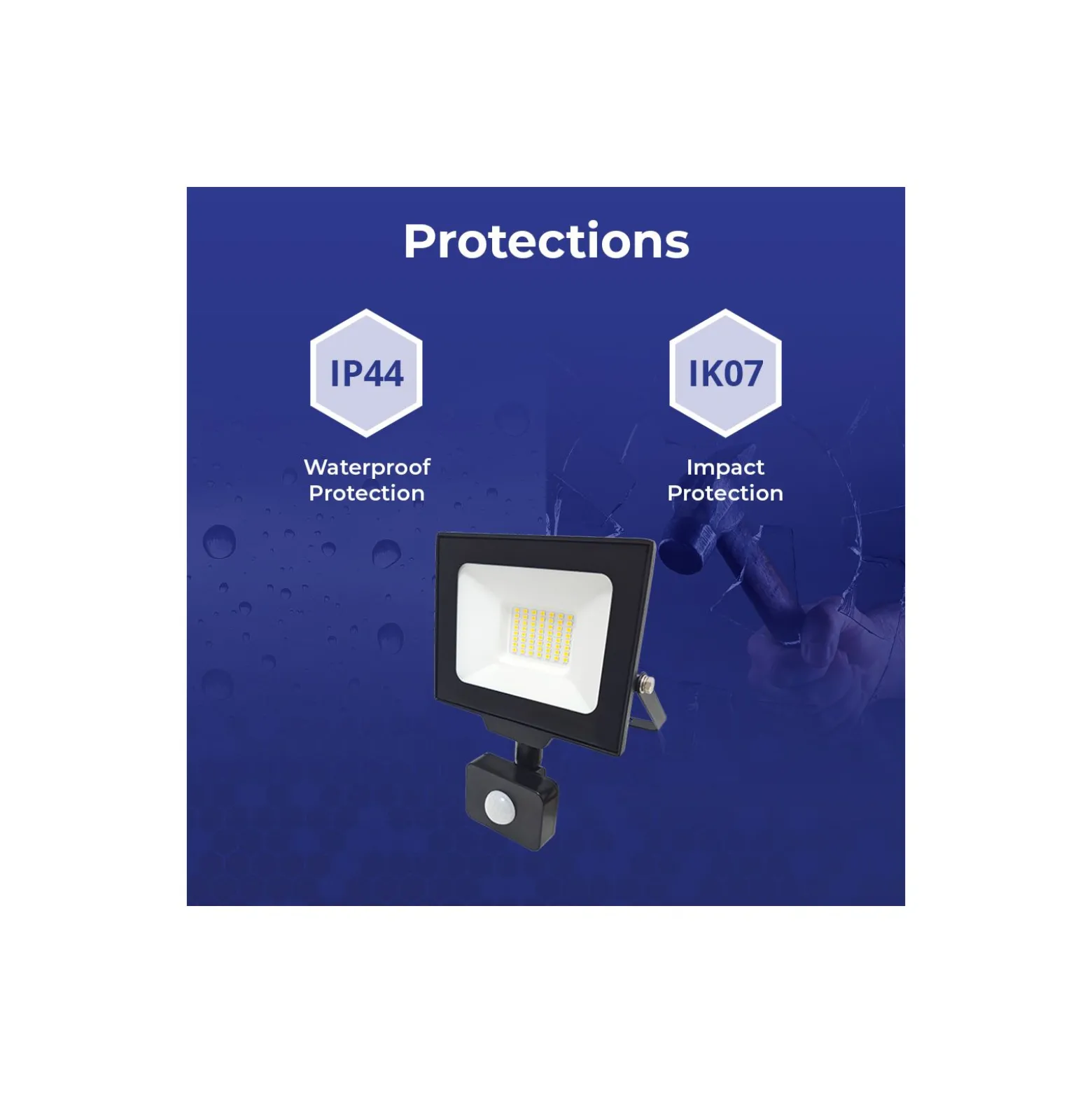 Noxion LED Strålkastare Beamy G3.1 Svart 30W 3300lm 110D - 830 Varm Vit | IP44 - Rörelse- och Ljussensor - Symmetrisk