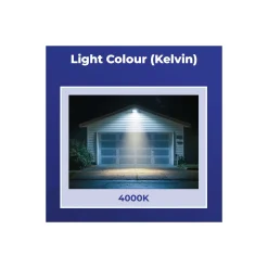Noxion LED Strålkastare Beamy G3 50W 5500lm 110D - 840 Kallvit | IP44 - Rörelse- och Ljussensor - Symmetrisk