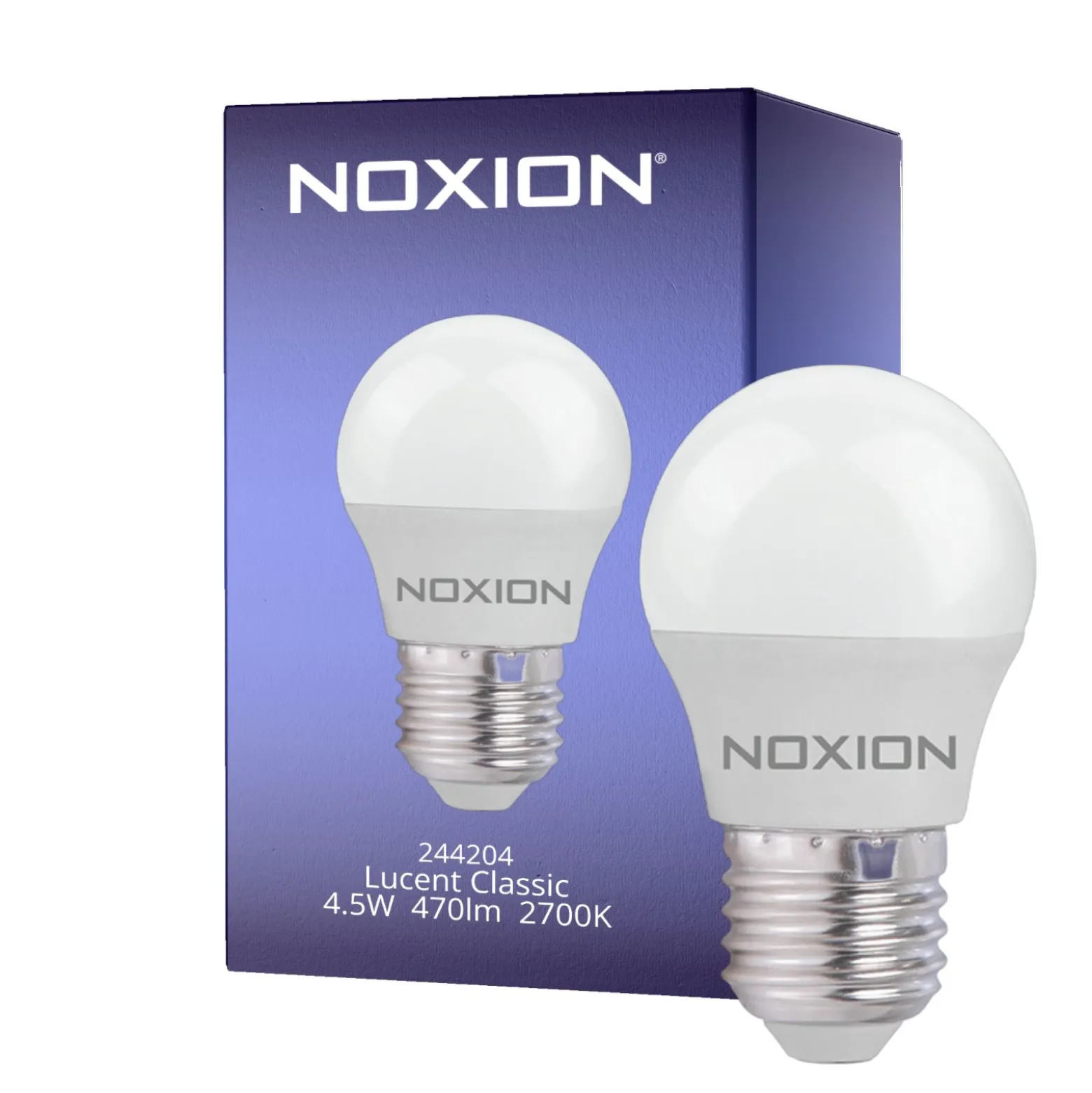 Noxion Lucent Classic LED E27 Boll Matt 4.5W 470lm - 827 Extra Varm Vit | Ersättare 40W
