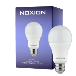 Noxion Lucent Classic LED E27 Päron Matt 9.5W 1055lm - 827 Extra Varm Vit | Ersättare 75W