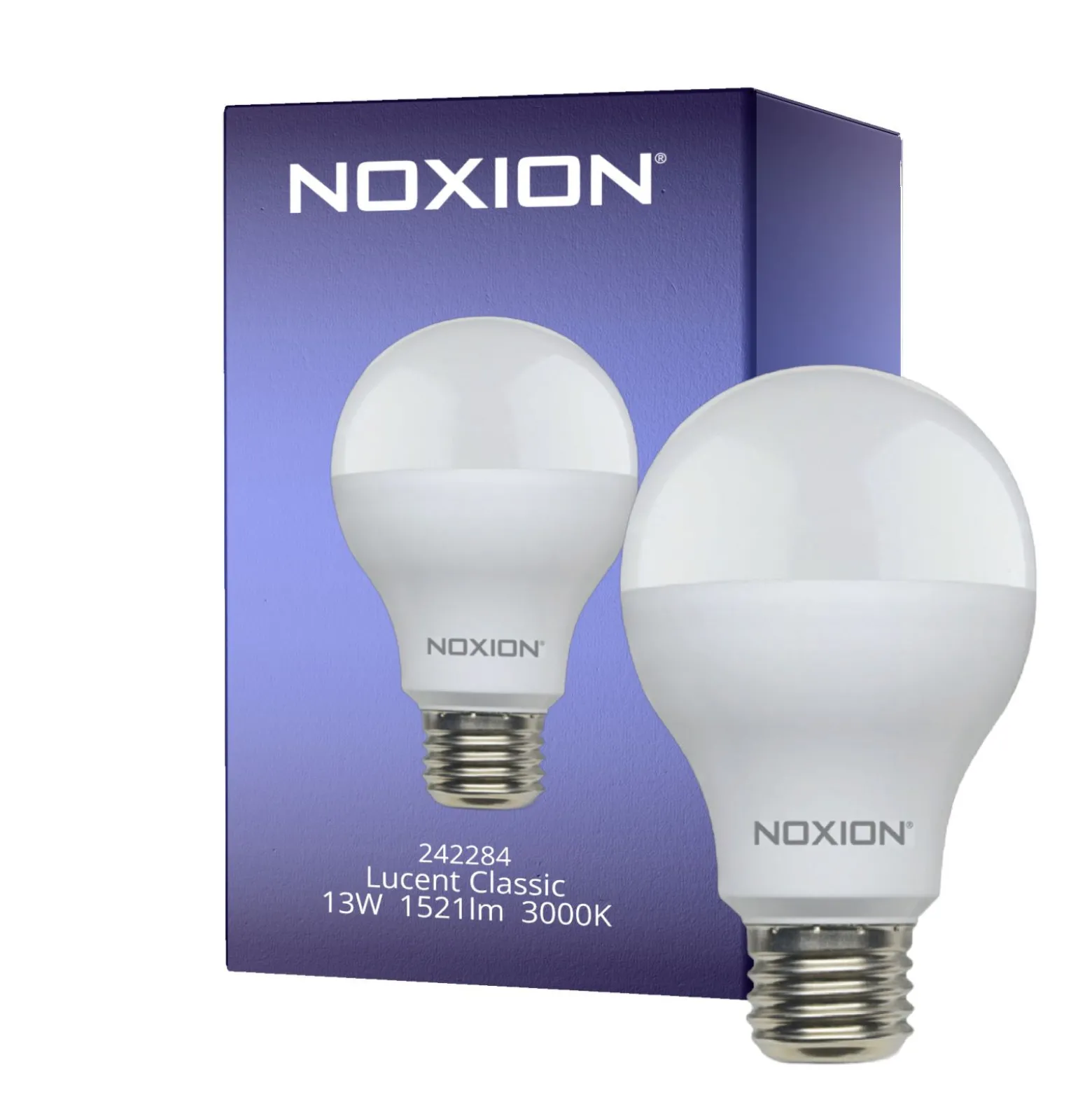 Noxion Lucent Classic LED E27 Päron Matt 13W 1521lm - 830 Varm Vit | Ersättare 100W