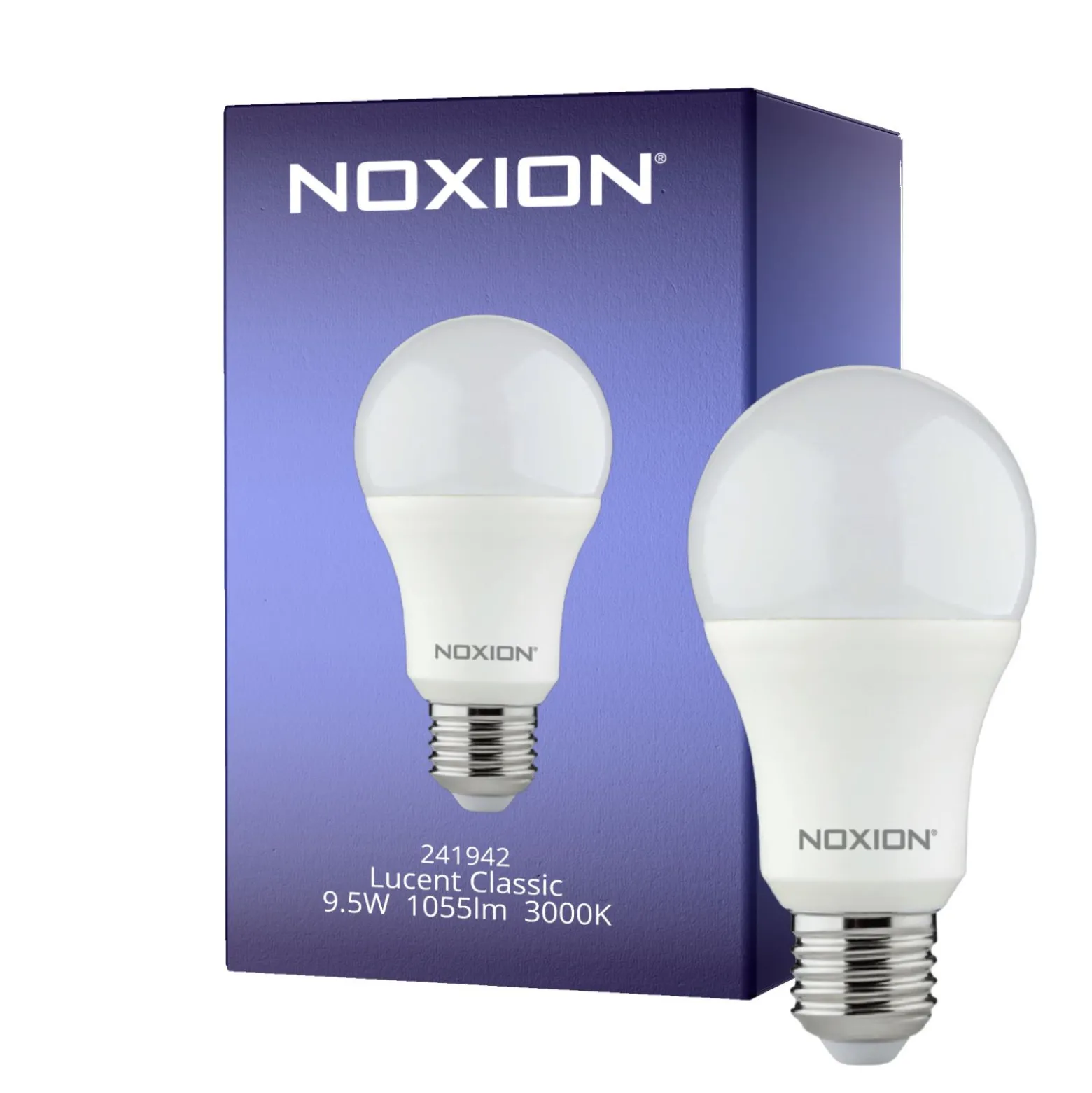 Noxion Lucent Classic LED E27 Päron Matt 9.5W 1055lm - 830 Varm Vit | Ersättare 75W