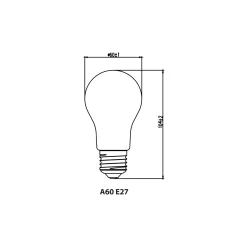 Noxion Lucent Filament LED E27 Päron Klar 7W 806lm - 827 Extra Varm Vit | Ersättare 60W
