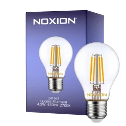 Noxion Lucent Filament LED E27 Päron Klar 4.5W 470lm - 827 Extra Varm Vit | Ersättare 40W