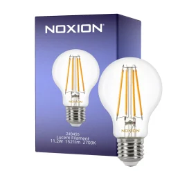 Noxion Lucent Filament LED E27 Päron Klar 11.2W 1521lm - 827 Extra Varm Vit | Ersättare 100W