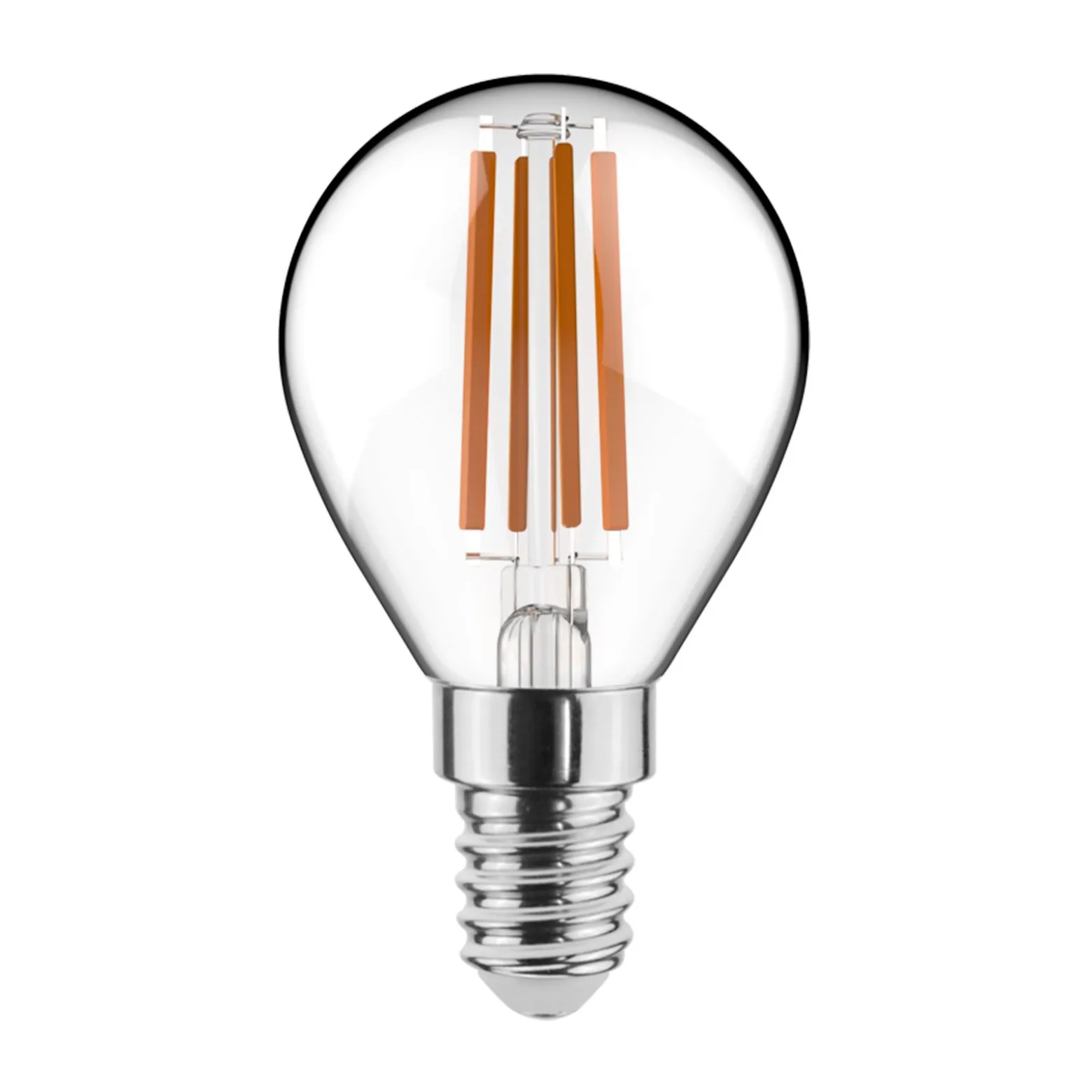 Noxion Lucent LED E14 boll Filament Klar 4.5W 470lm - 827 Extra Varm Vit | Ersättare 40W