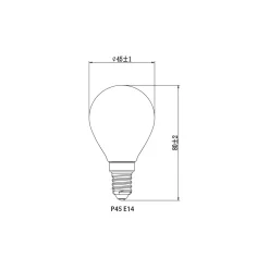 Noxion Lucent LED E14 boll Filament Klar 4.5W 470lm - 827 Extra Varm Vit | Ersättare 40W