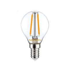 Noxion Lucent LED E14 boll Filament Klar 2.5W 250lm - 827 Extra Varm Vit | Ersättare 25W