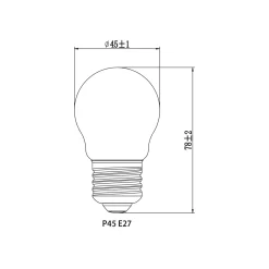 Noxion Lucent LED E27 Boll Filament Klar 2.5W 250lm - 827 Extra Varm Vit | Dimbar - Ersättare 25W