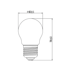 Noxion Lucent LED E27 boll Filament Klar 1.4W 136LM - 827 Extra Varm Vit | Ersättare 15W