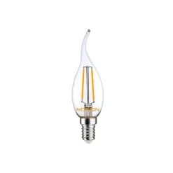 Noxion Lucent LED E14 Bøyd spiss Kronljus Filament Klar 2.5W 250lm - 827 Extra Varm Vit | Ersättare 25W