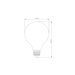 Noxion Lucent LED E27 Globe Filament Klar 7W 806lm - 827 Varm Vit | Ersättare 60W