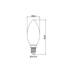Noxion Lucent LED E14 Kronljus Filament Klar 4.5W 470lm - 827 Extra Varm Vit | Ersättare 40W