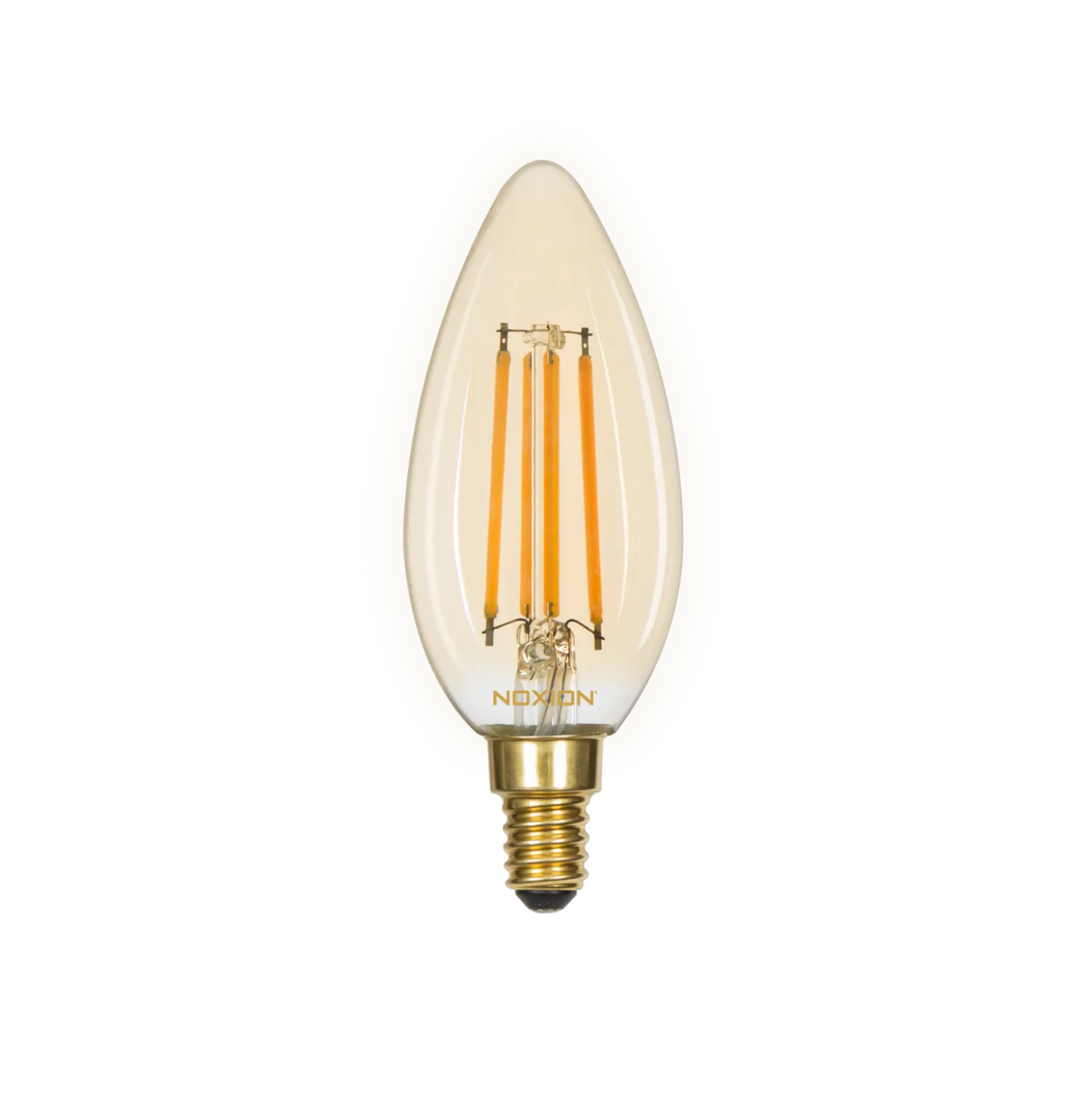 Noxion Lucent LED E14 Kronljus Filament Ambar B35 4.5W 400lm - 822 Extra Varm Vit | Dimbar - Ersättare 35W