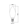 Noxion Lucent LED E14 Kronljus Filament Klar 2.5W 250lm - 827 Extra Varm Vit | Dimbar - Ersättare 25W