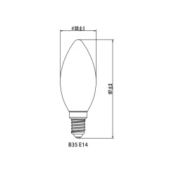 Noxion Lucent LED E14 Kronljus Filament Klar 2.5W 250lm - 827 Extra Varm Vit | Dimbar - Ersättare 25W