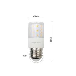 Noxion Lucent LED E27 Stick Klar 7W 806lm - 827 Extra Varm Vit | Dimbar - Ersättare 60W