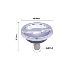 Noxion Lucent LED Spot AR70 BA15d 6W 350lm 36D - 927 Extra Varm Vit | Bästa färgåtergivning - Dimbar - Ersättare 50W
