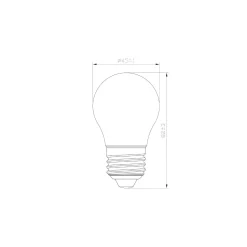 Noxion Lucent Lustre LED E27 Filament Ambar 4.5W 400lm - 822 Extra Varm Vit | Dimbar - Ersättare 35W