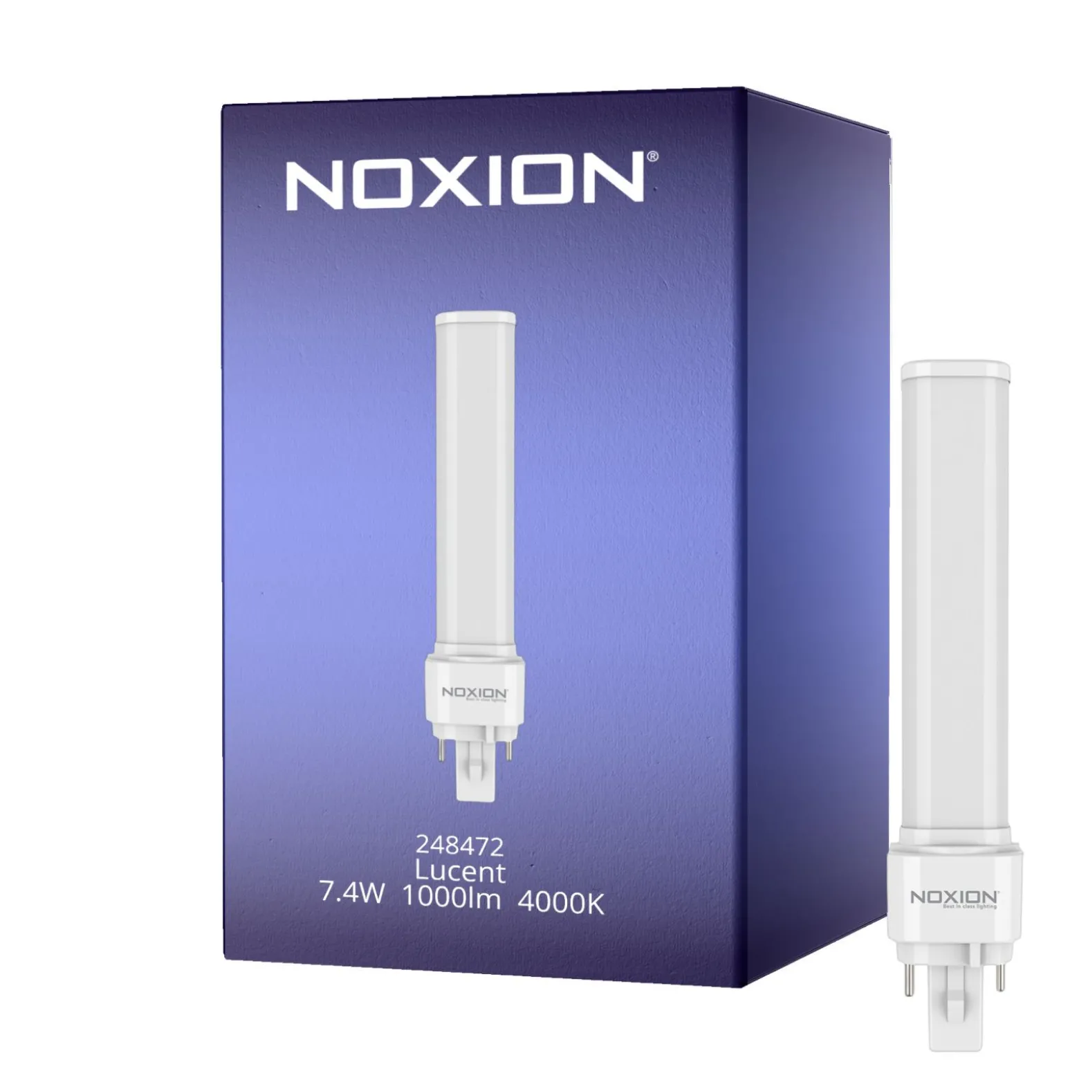 Noxion Lucent PL-C LED 7.4W - 840 Kallvit | 2-Stift - Ersättare 26W