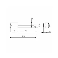 Noxion Lucent PL-L LED 8W 1000lm - 840 Kallvit | 4-Stift - EM/Mains - Ersättare 18W