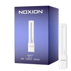 Noxion Lucent PL-L LED 8W 1000lm - 840 Kallvit | 4-Stift - EM/Mains - Ersättare 18W