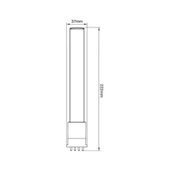 Noxion Lucent PL-S LED 6W - 840 Kallvit | 4-Stift - Ersättare 11W