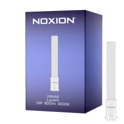 Noxion Lucent PL-S LED 6W - 840 Kallvit | 4-Stift - Ersättare 11W