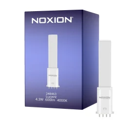 Noxion Lucent PL-S LED 4.3W - 840 Kallvit | 4-Stift - Ersättare 9W