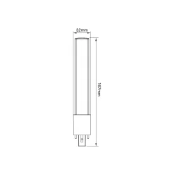 Noxion Lucent PL-S LED 4.3W - 830 Varm Vit | 2-Stift - Ersättare 9W