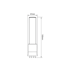 Noxion Lucent PL-S LED 4.3W - 830 Varm Vit | 4-Stift - Ersättare 9W