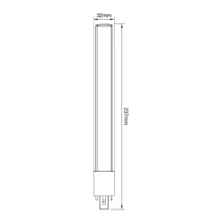 Noxion Lucent PL-S LED 6W - 830 Varm Vit | 2-Stift - Ersättare 11W