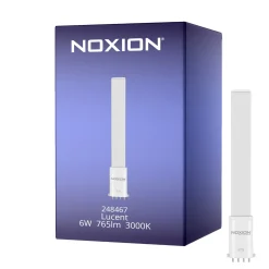 Noxion Lucent PL-S LED 6W - 830 Varm Vit | 4-Stift - Ersättare 11W
