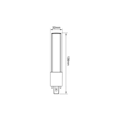 Noxion Lucent PL-S LED 2.8W - 830 Varm Vit | 2-Stift - Ersättare 5W