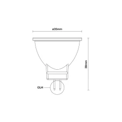 Noxion PerfectColor LED Spot GU4 MR11 2.8W 184lm 36D - 927 Extra Varm Vit | Bästa Färgåtergivning - Ersättare 20W