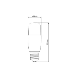 Noxion Stick LED E27 Matt 9.5W 950lm - 830 Varm Vit | Ersättare 68W