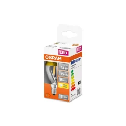 Osram Classic LED E14 Boll Filament Klar 4W 380lm - 827 Extra Varm Vit | Ersättare 34W