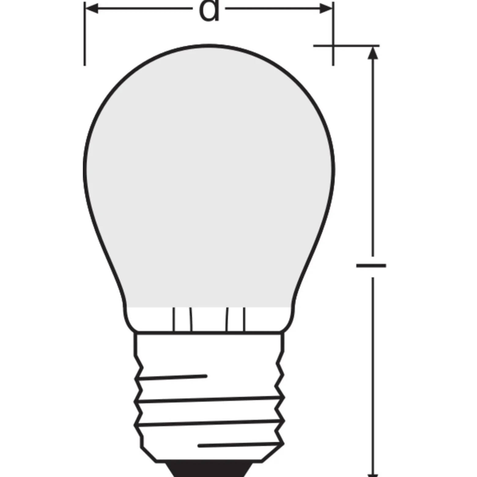 Osram Classic LED E27 Boll Filament Matt 4W 470lm - 865 Dagsljus | Ersättare 40W