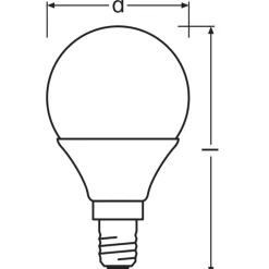Osram Classic LED E14 Boll Matt 3.3W 250lm - 840 Kallvit | Ersättare 25W