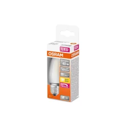 Osram Classic LED E27 Kronljus Filament Matt 4.8W 470lm - 827 Extra Varm Vit | Dimbar - Ersättare 40W